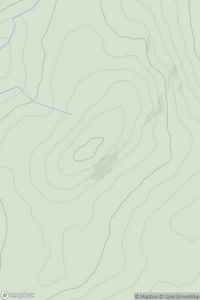Thumbnail image for Benbrack [Carrick and Galloway] showing contour plot for surrounding peak